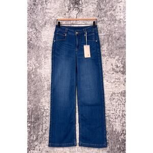 New Popflex Jeans Small Womens Straight Leg Super Stretch Medium Wash